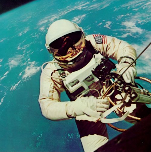 A photo of astronaut,Edward H. White, in space