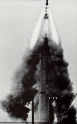 A photo of an unsuccessful Mercury launch