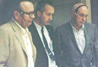 A photo of Kraft,McDivitt, and Gilruth