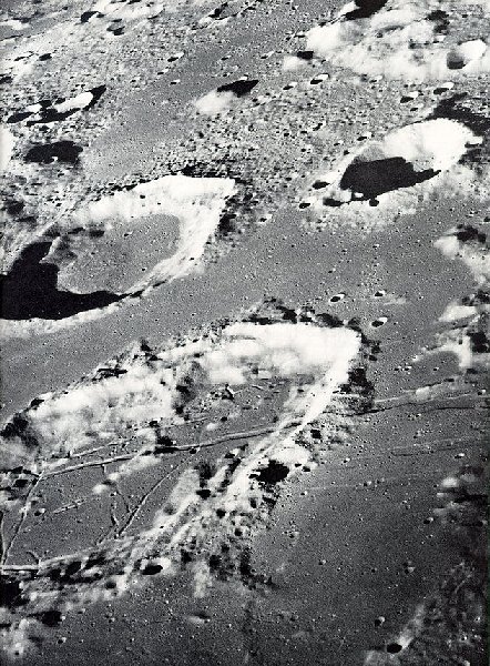A photo of the crater Gocienius on the Moon