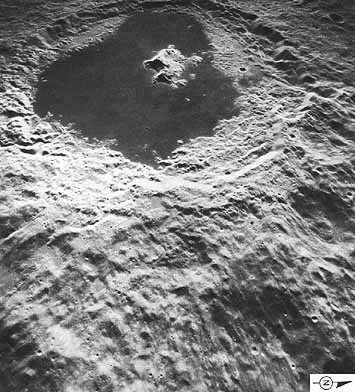 Figure 170 wide impact crater Tsiolkovsky