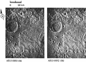 Figure 176 northwest rim of Tsiolkovsky is appreciably higher than the area where the landslide came to rest