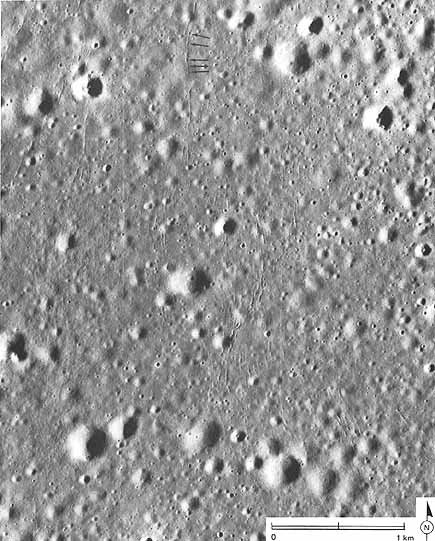 Figure 221 view of a mare surface near the eastern edge of Mare Serenitati