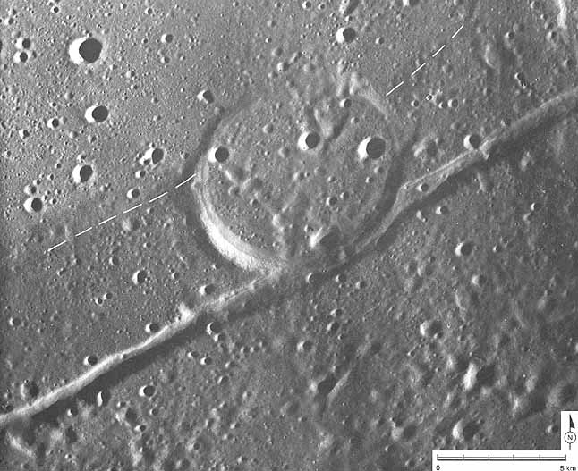 Figure 241 crater is on the juncture between two basalt units at the south border of Mare Serenitatis