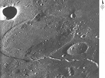 Figure 244 oblique view of crater Jansen R in northern Mare Tranquillitatis