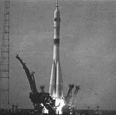 Launching of the Apollo spacecraft